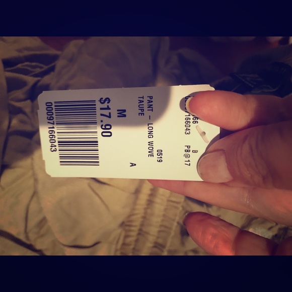 Nwt Pant Long Woven Taupe - Picture 1 of 2